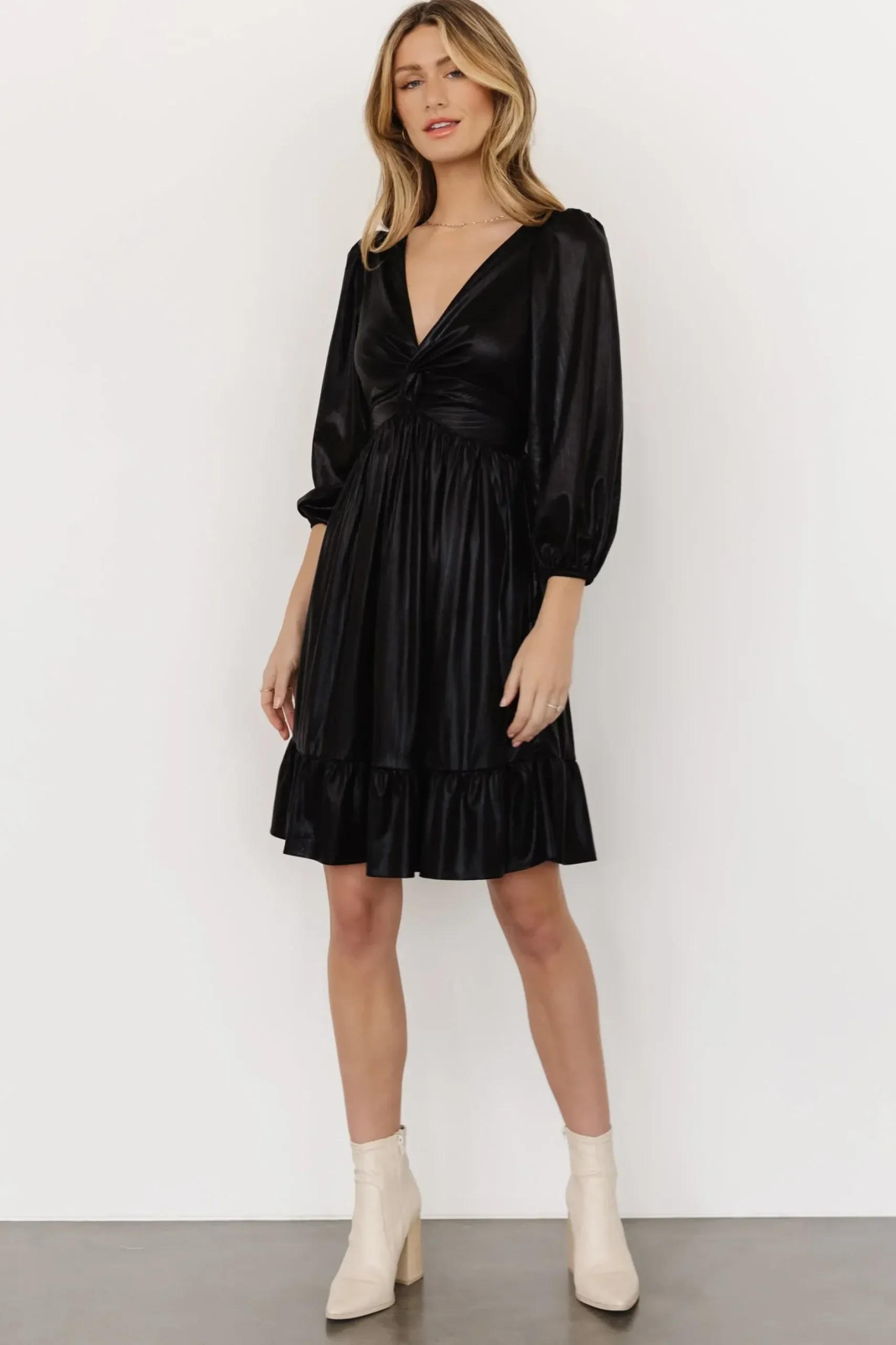 Baltic Born SALE|Louvre Metallic Dress | Black