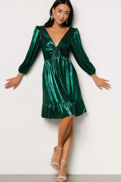 Baltic Born SALE|Louvre Metallic Dress | Emerald