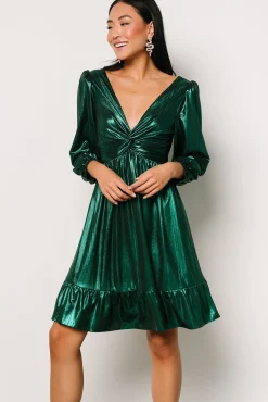 Baltic Born SALE|Louvre Metallic Dress | Emerald