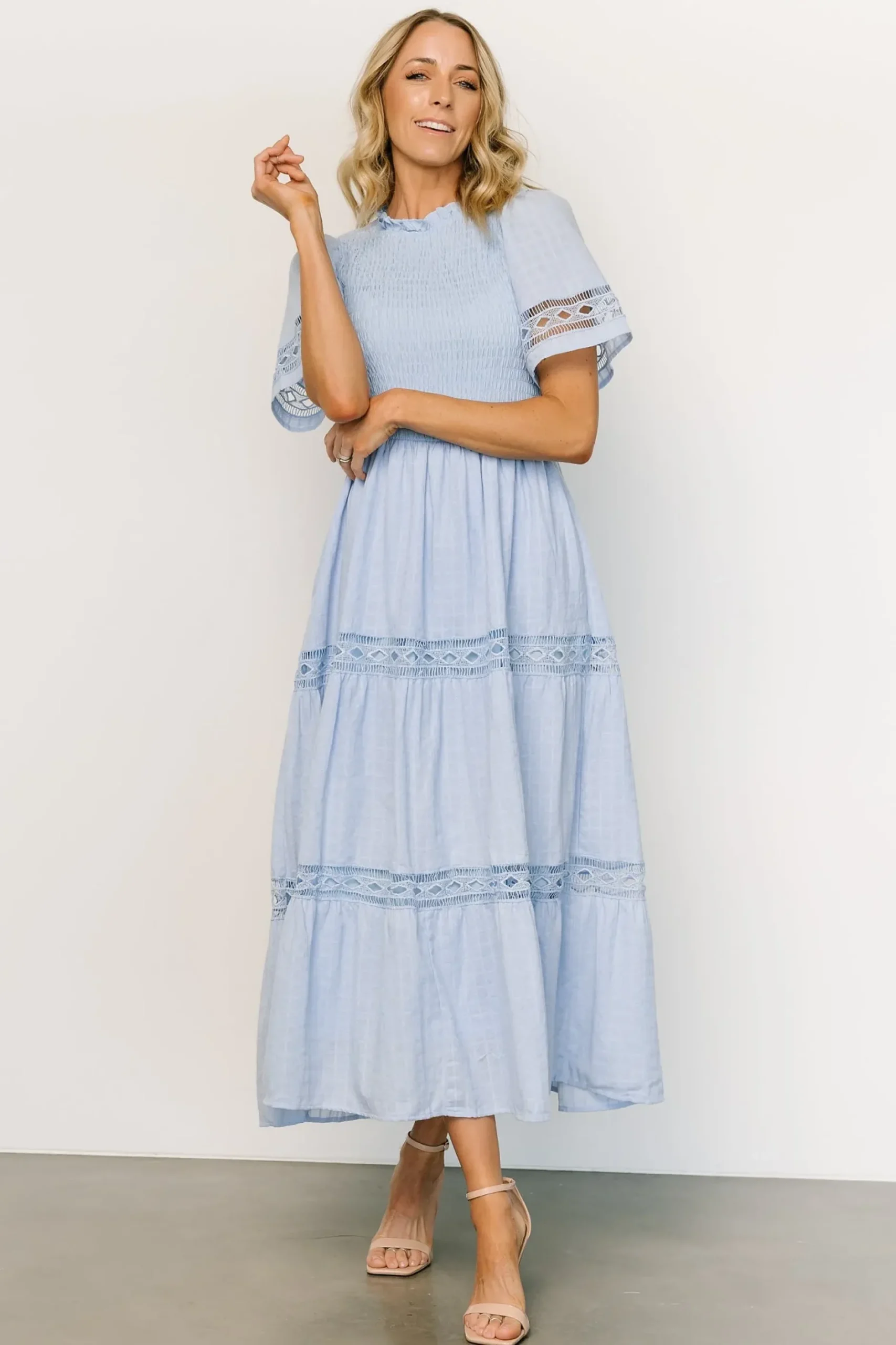 Baltic Born maxi dresses|WINTER ESSENTIALS|Loveland Geo Lace Maxi Dress | Light Blue