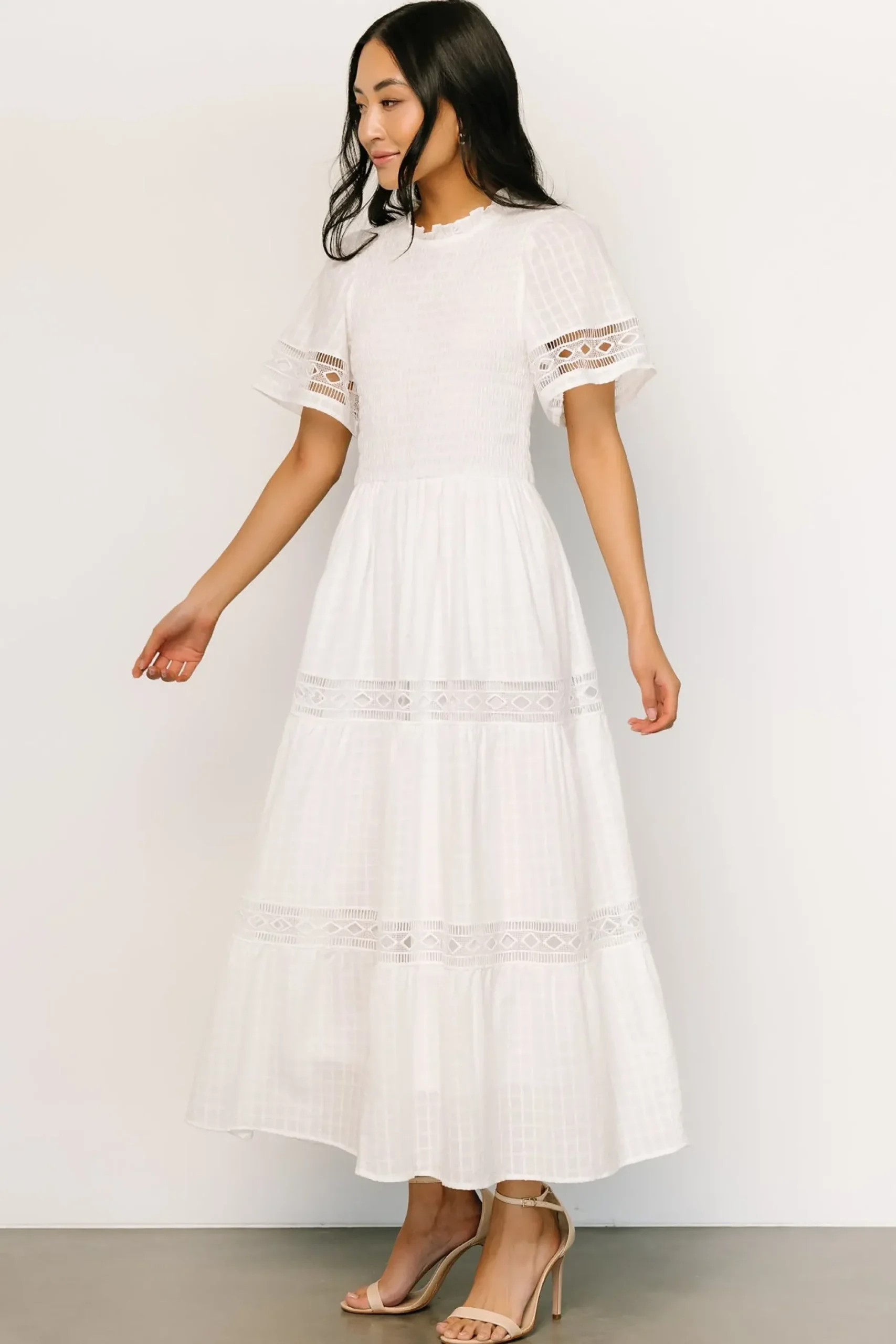 Baltic Born maxi dresses|WINTER ESSENTIALS|Loveland Geo Lace Maxi Dress | Off White