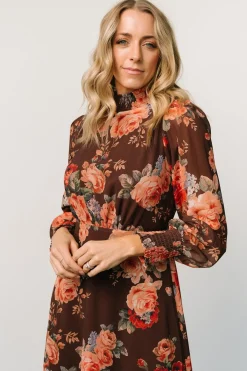 Baltic Born DRESSES|maxi dresses|Luciana Maxi Dress | Brown Floral