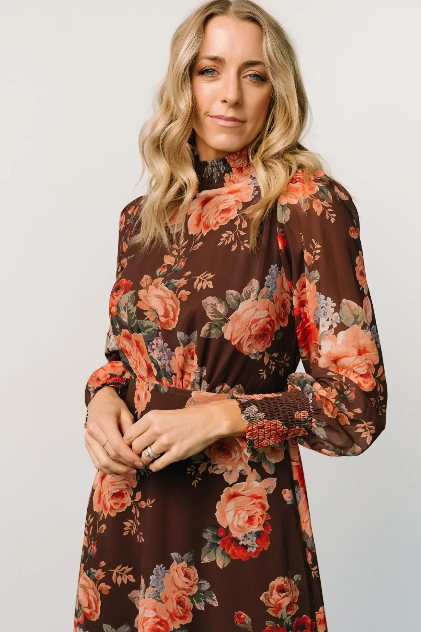 Baltic Born DRESSES|maxi dresses|Luciana Maxi Dress | Brown Floral