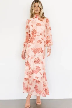 Baltic Born DRESSES|maxi dresses|Luciana Maxi Dress | Brown Floral