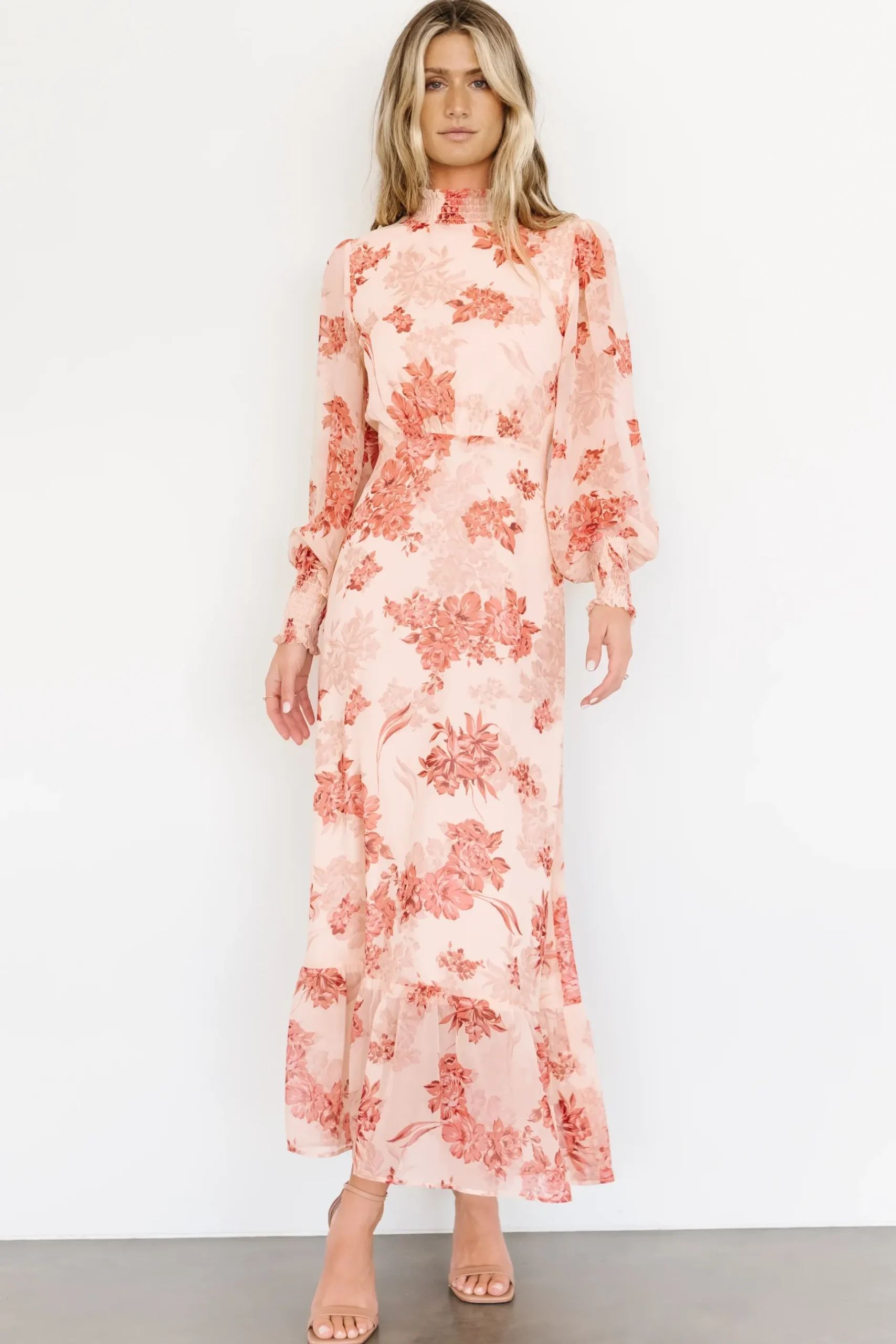 Baltic Born DRESSES|maxi dresses|Luciana Maxi Dress | Brown Floral