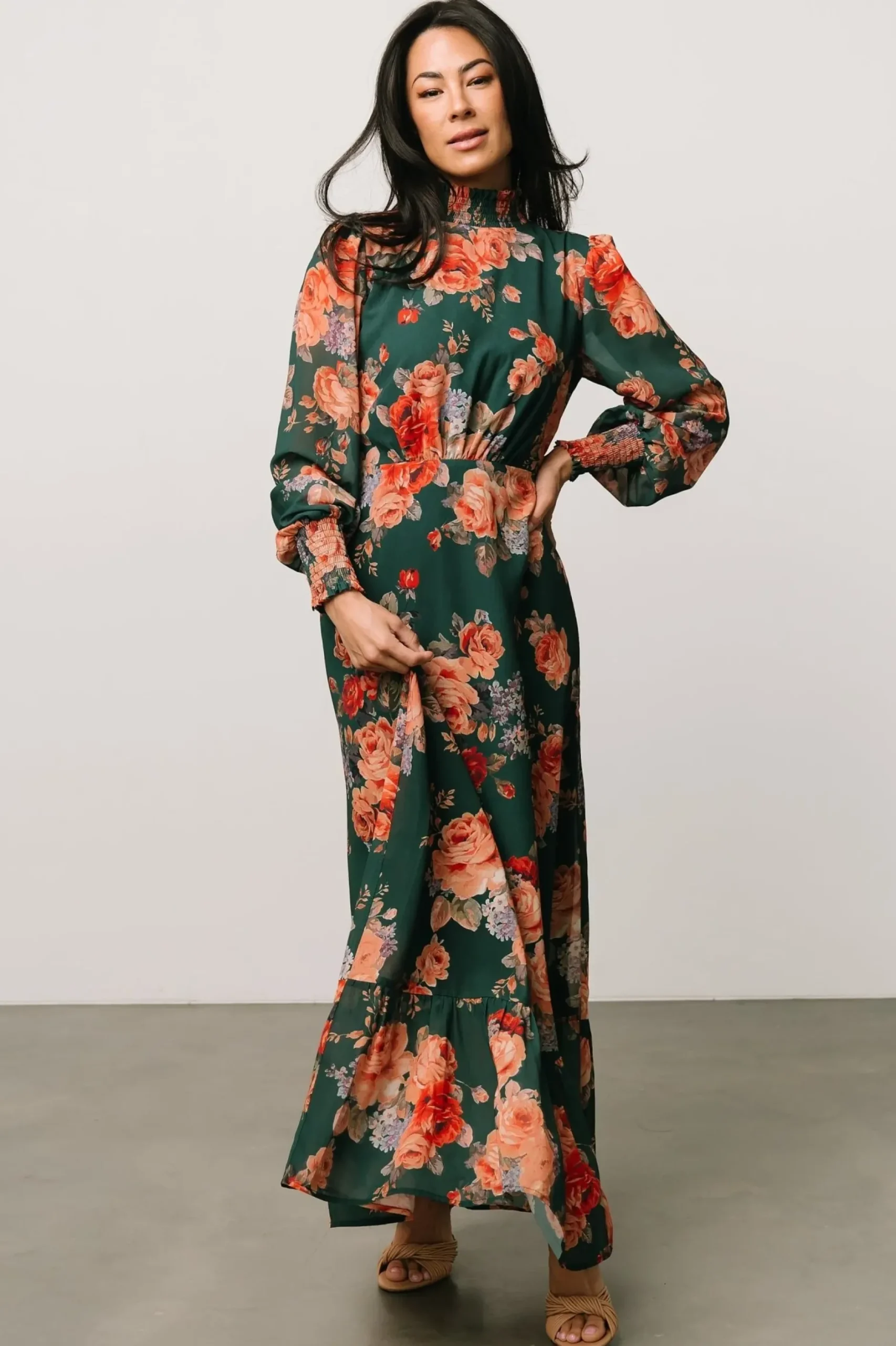 Baltic Born DRESSES|maxi dresses|Luciana Maxi Dress | Green Multi