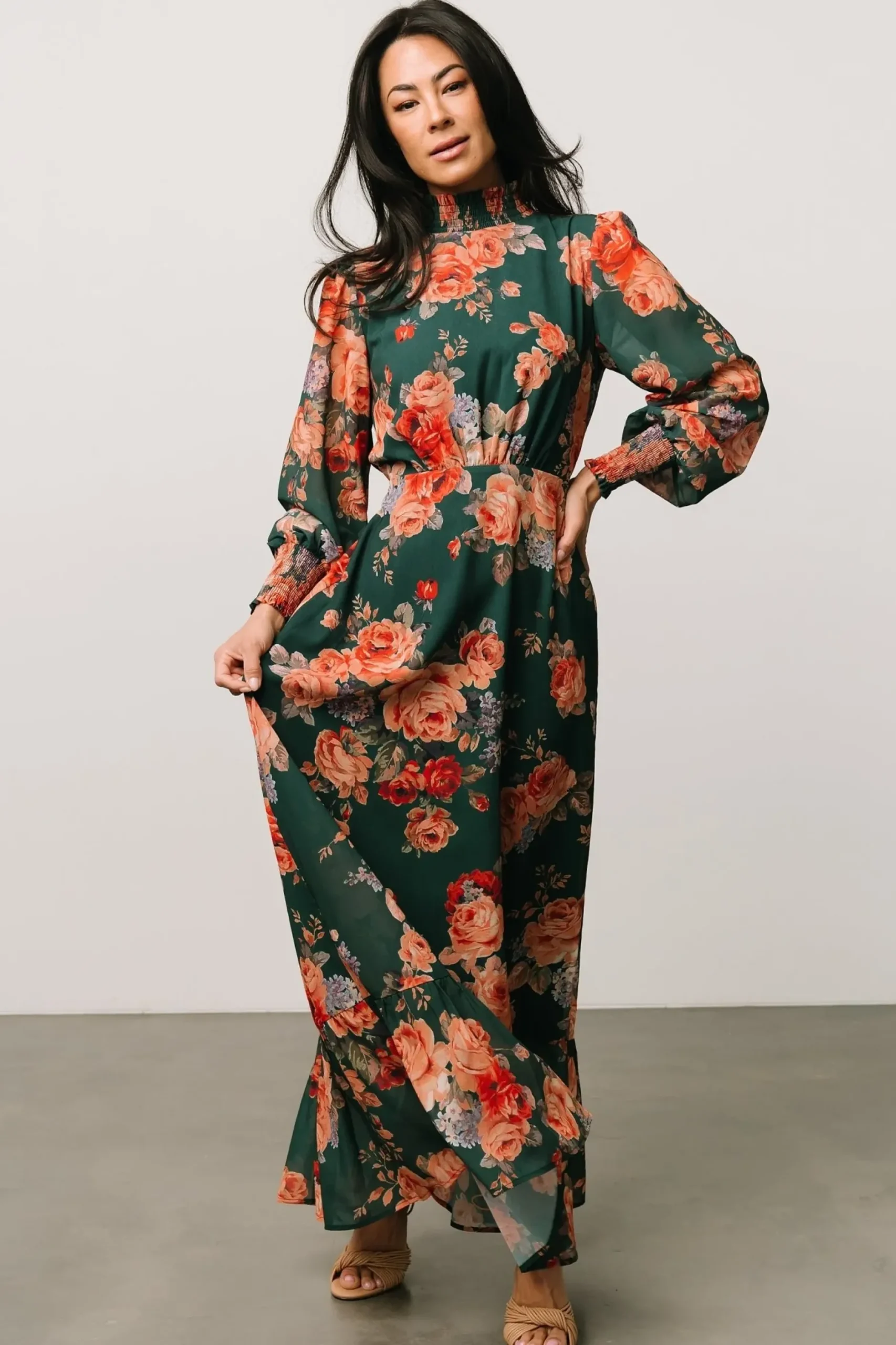 Baltic Born DRESSES|maxi dresses|Luciana Maxi Dress | Green Multi