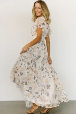 Baltic Born WEDDING SUITE|wedding guest|Lynlee Metallic Maxi Dress | Off White Print