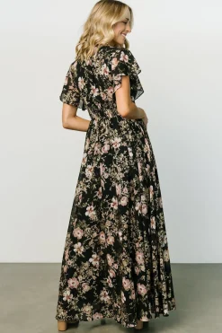 Baltic Born WEDDING SUITE|wedding guest|Lynlee Metallic Maxi Dress | Black + Mauve