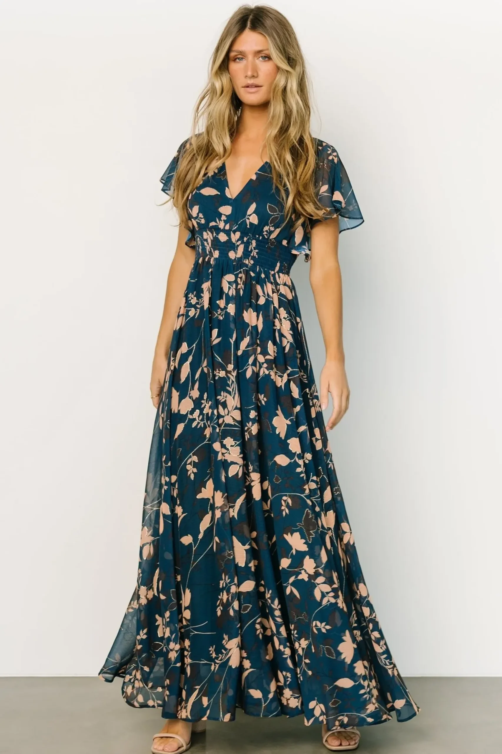 Baltic Born WEDDING SUITE|wedding guest|Lynlee Metallic Maxi Dress | Topaz