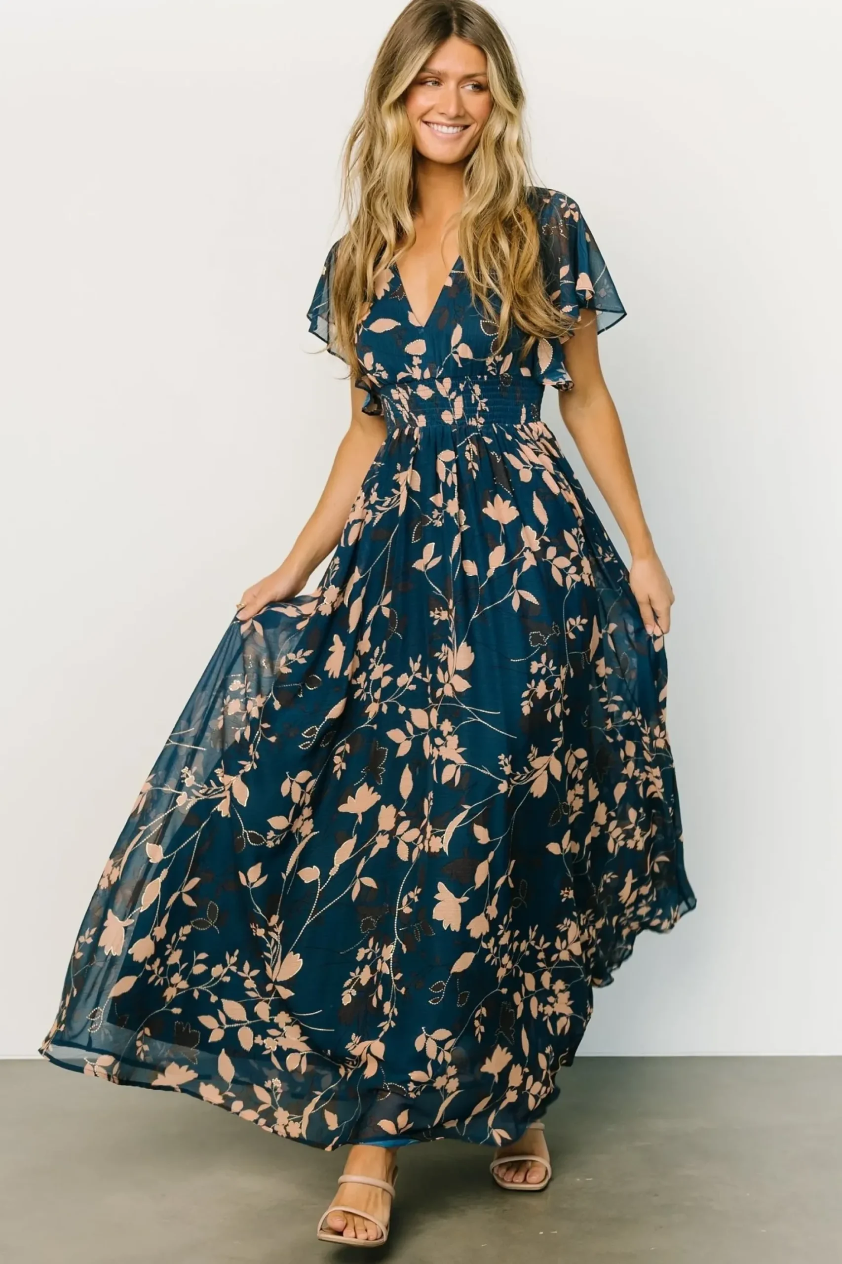 Baltic Born WEDDING SUITE|wedding guest|Lynlee Metallic Maxi Dress | Topaz