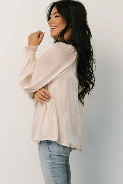 Baltic Born blouses + shirts|Maeve Shimmer Top | Champagne