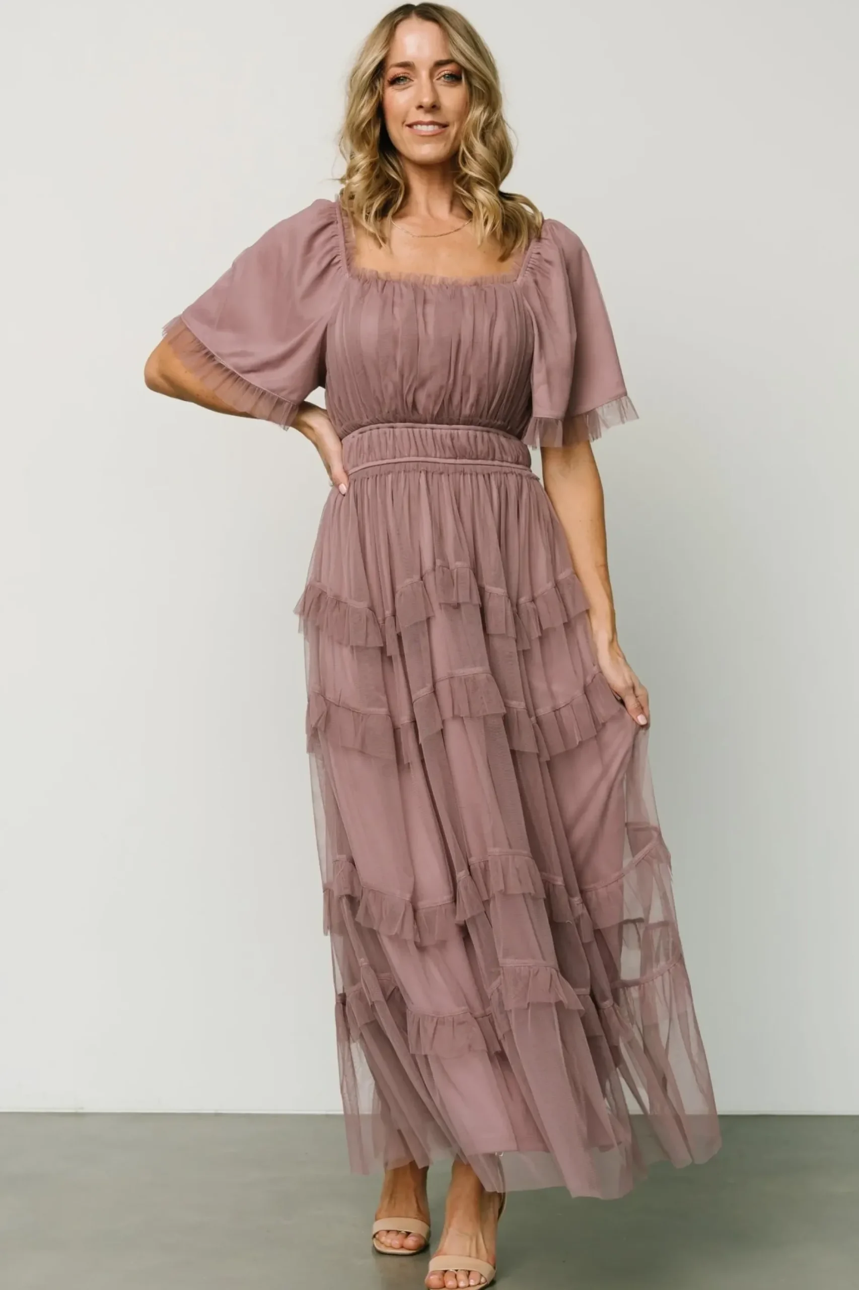 Baltic Born tulle styles|Magdalena Tulle Maxi Dress | Dusty Orchid