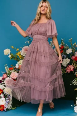Baltic Born tulle styles|Magdalena Tulle Maxi Dress | Dusty Orchid