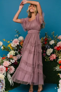 Baltic Born tulle styles|Magdalena Tulle Maxi Dress | Dusty Orchid