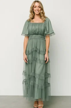 Baltic Born tulle styles|Magdalena Tulle Maxi Dress | Eucalyptus