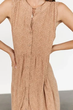 Baltic Born short dresses|cover up|Malone Button Down Short Dress | Camel