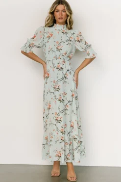 Baltic Born WEDDING SUITE|wedding guest|Marie Mock Neck Maxi Dress | Sage Floral