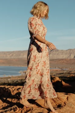 Baltic Born WEDDING SUITE|wedding guest|Marie Mock Neck Maxi Dress | Blush Floral