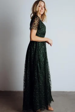 Baltic Born SALE|Marseille Embossed Maxi Dress | Green