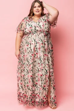 Baltic Born SALE|Marseille Embossed Maxi Dress | Rose Garden