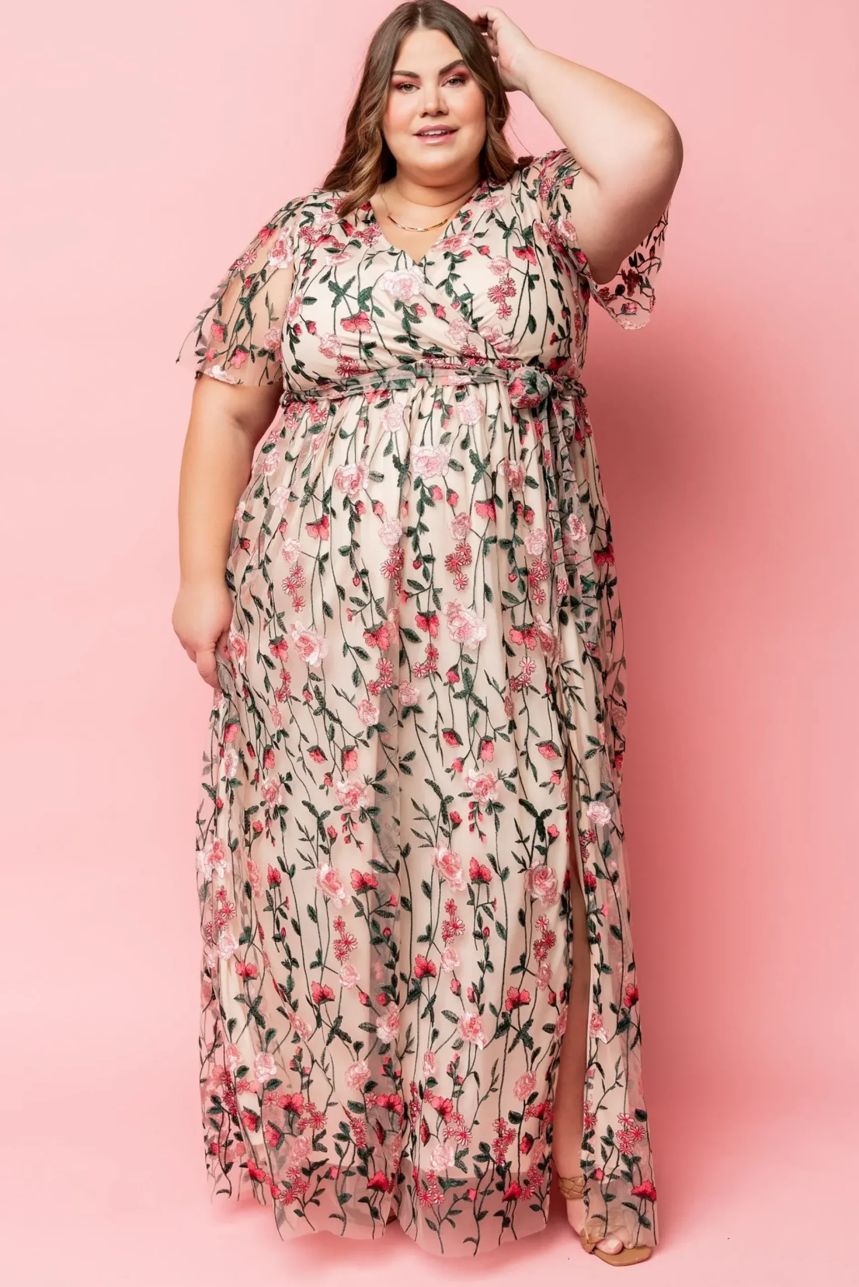 Baltic Born SALE|Marseille Embossed Maxi Dress | Rose Garden