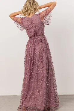 Baltic Born SALE|Marseille Embossed Maxi Dress | Lavender