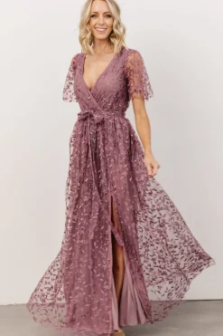 Baltic Born SALE|Marseille Embossed Maxi Dress | Lavender