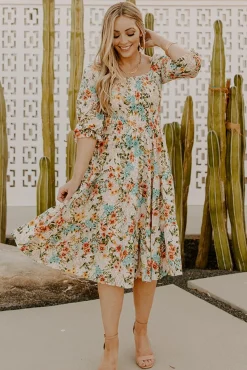 Baltic Born SALE|Marta Smocked Midi Dress | Summer Floral