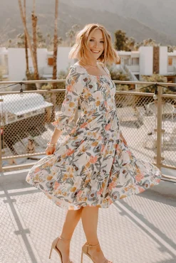 Baltic Born SALE|Marta Smocked Midi Dress | Multi Floral
