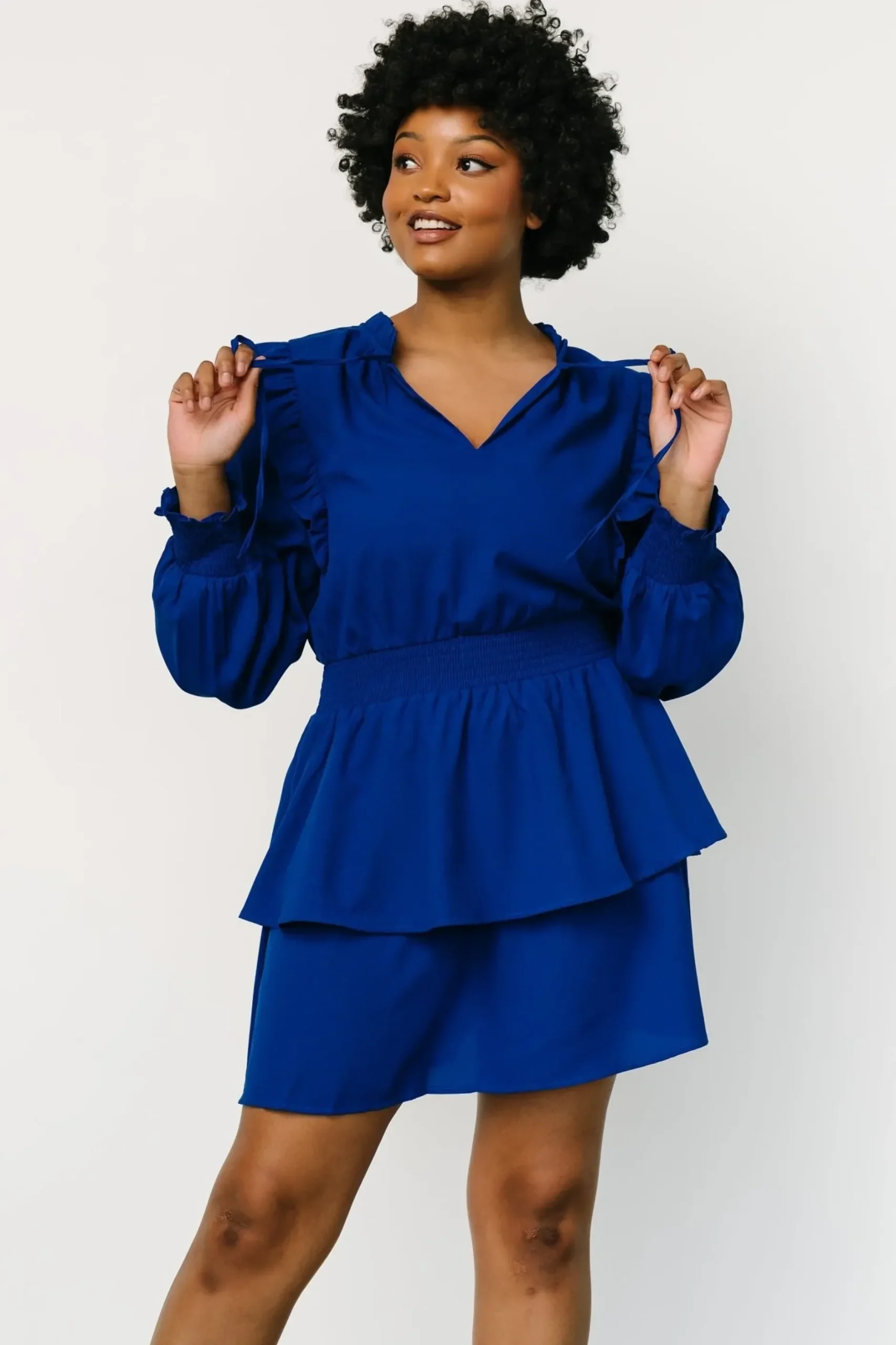 Baltic Born short dresses|EXTENDED SIZING|Maylee Tiered Short Dress | Cobalt