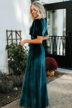 Baltic Born maxi dresses|WEDDING SUITE|Meghan Velvet Wrap Maxi Dress | Jade