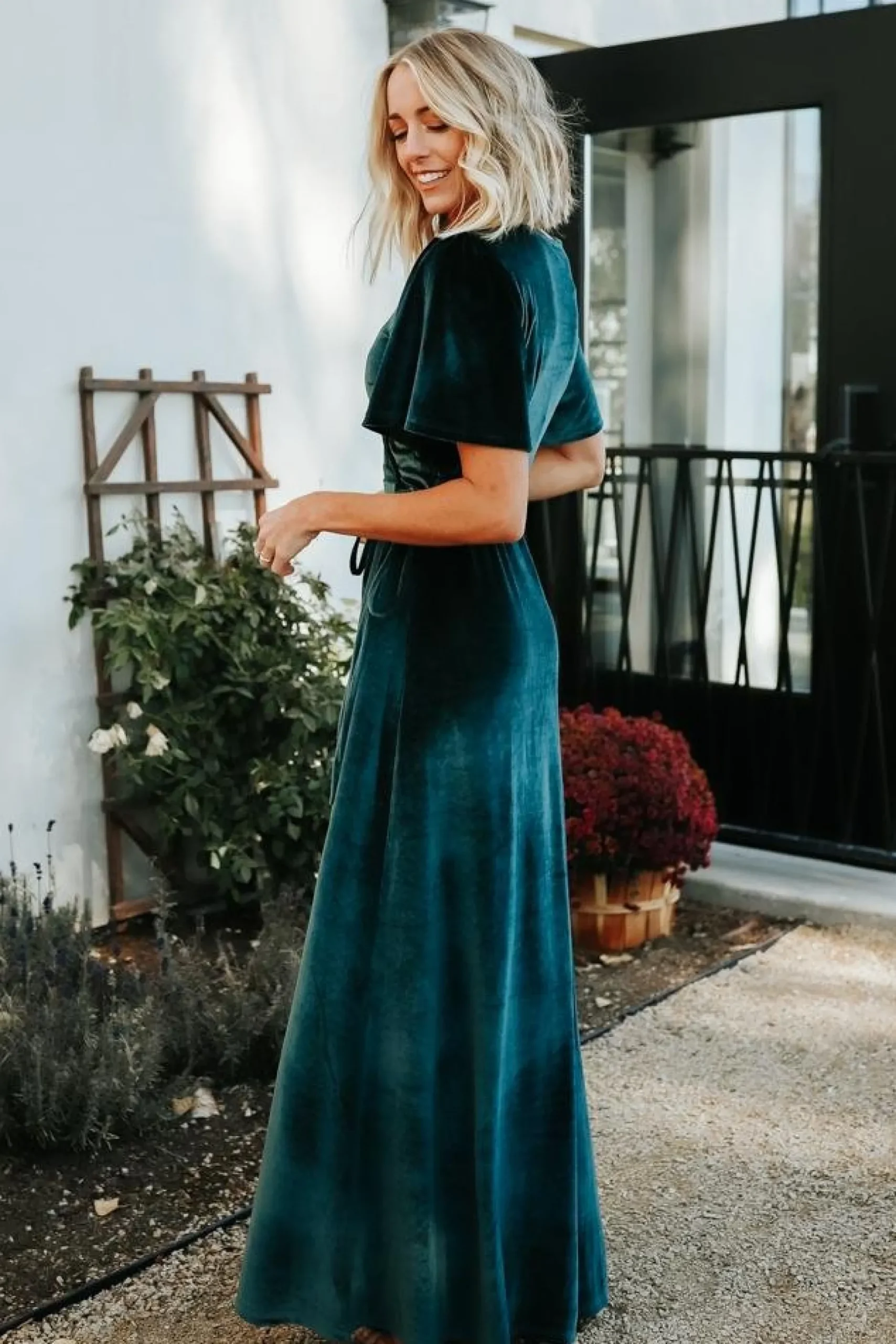 Baltic Born maxi dresses|WEDDING SUITE|Meghan Velvet Wrap Maxi Dress | Jade