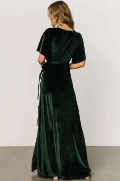 Baltic Born maxi dresses|WEDDING SUITE|Meghan Velvet Wrap Maxi Dress | Jade