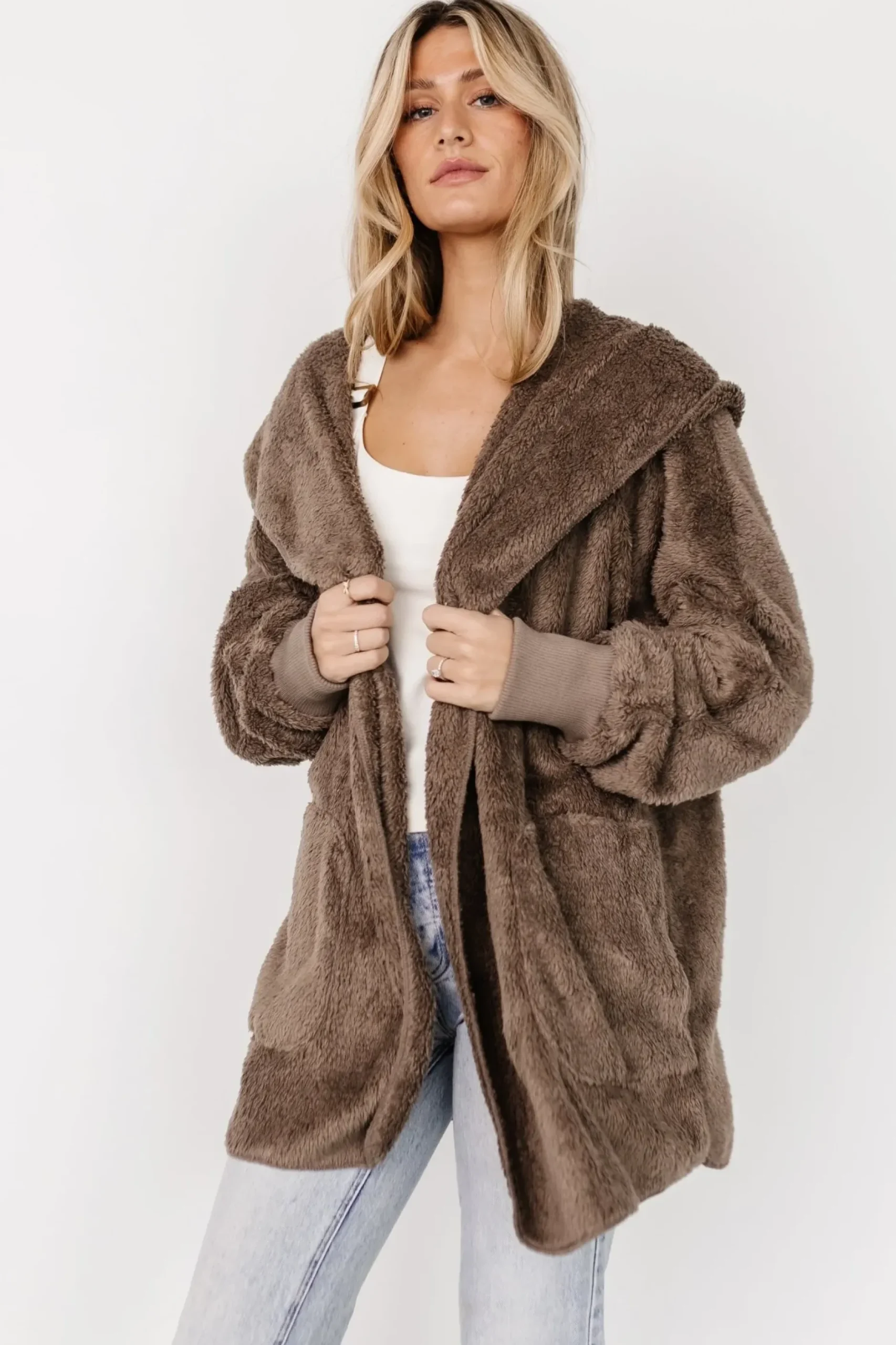 Baltic Born outerwear|Melrose Teddy Jacket | Brown