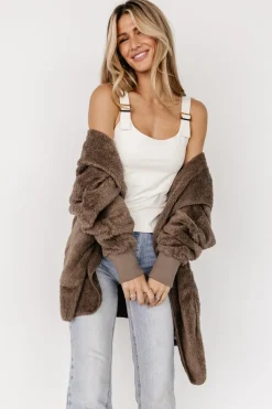 Baltic Born outerwear|Melrose Teddy Jacket | Brown