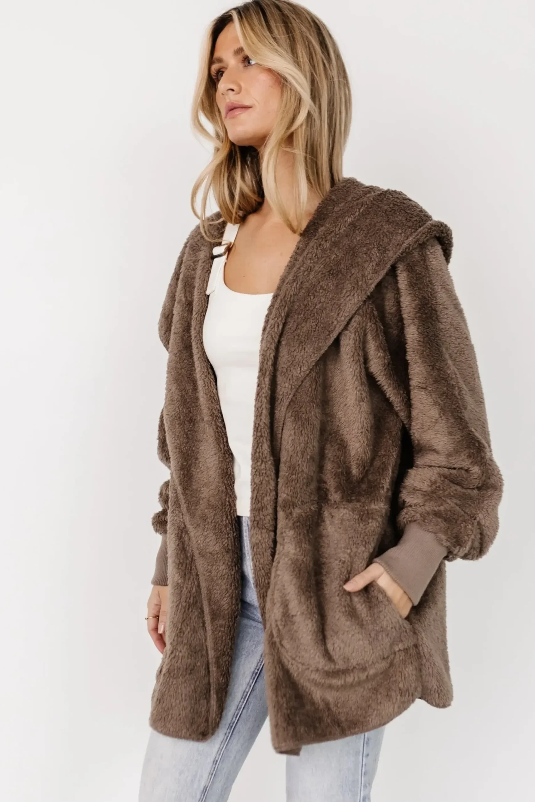 Baltic Born outerwear|Melrose Teddy Jacket | Brown