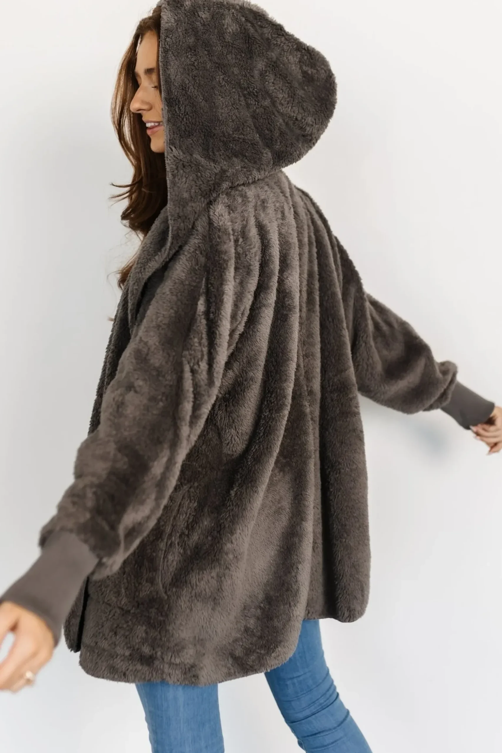Baltic Born outerwear|Melrose Teddy Jacket | Dark Gray