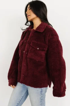 Baltic Born outerwear|Midtown Sherpa Jacket | Burgundy