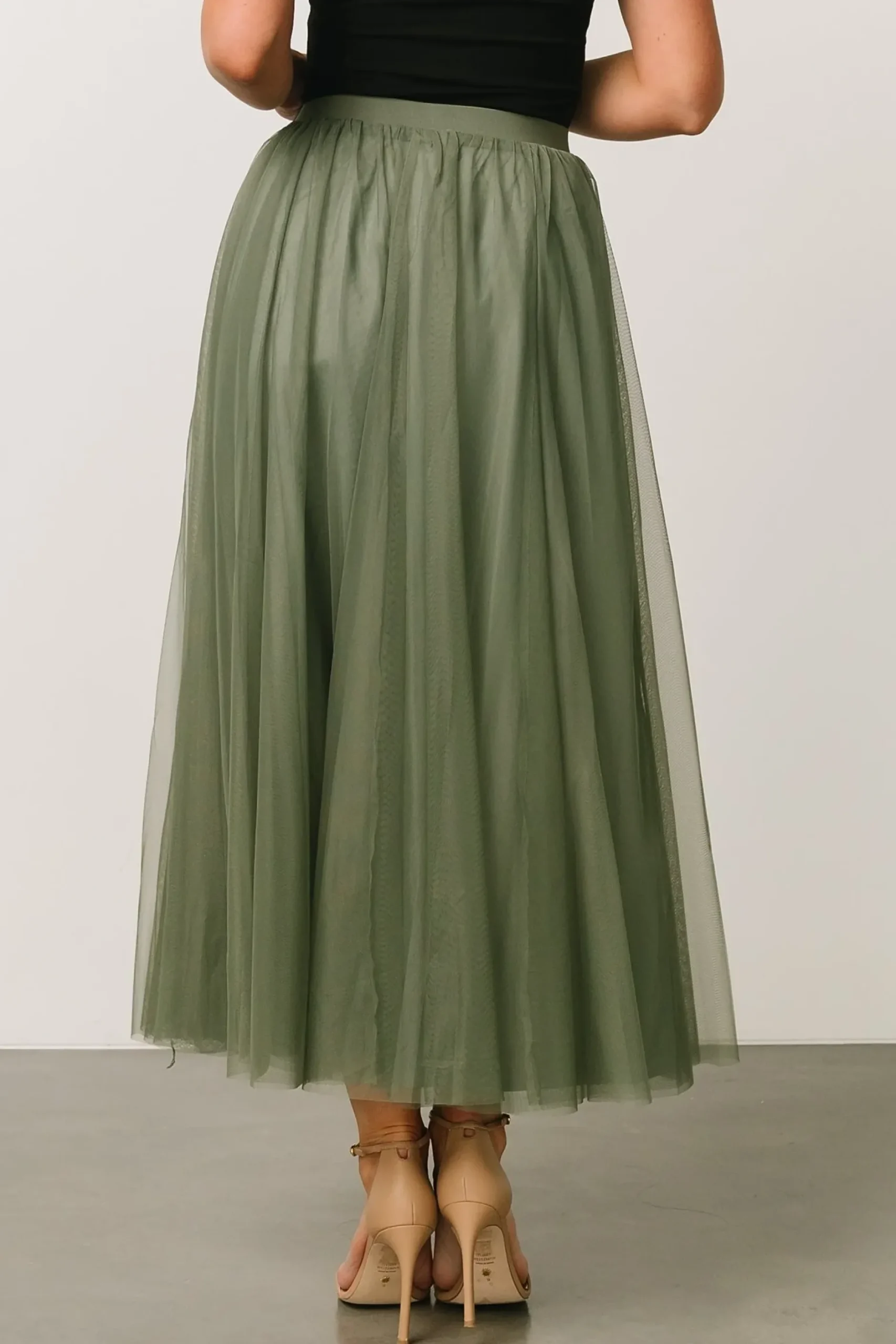 Baltic Born tulle styles|BOTTOMS|Mila Tulle Skirt | Dark Sage