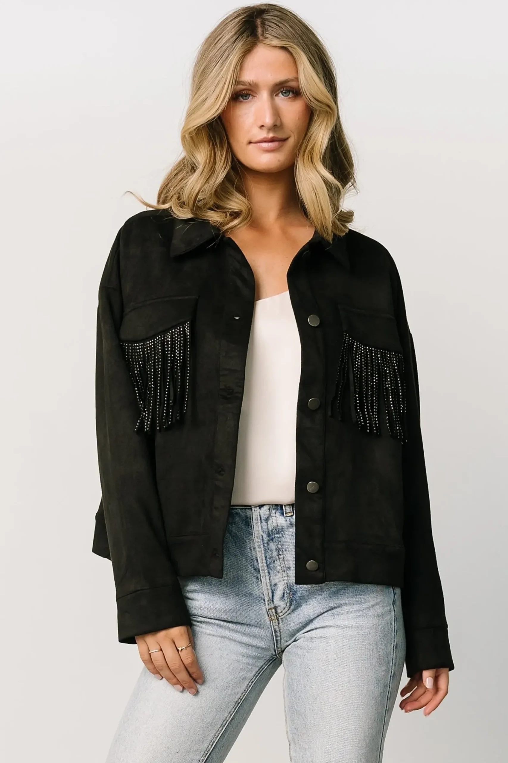Baltic Born outerwear|Mills Fringe Jacket | Ivory