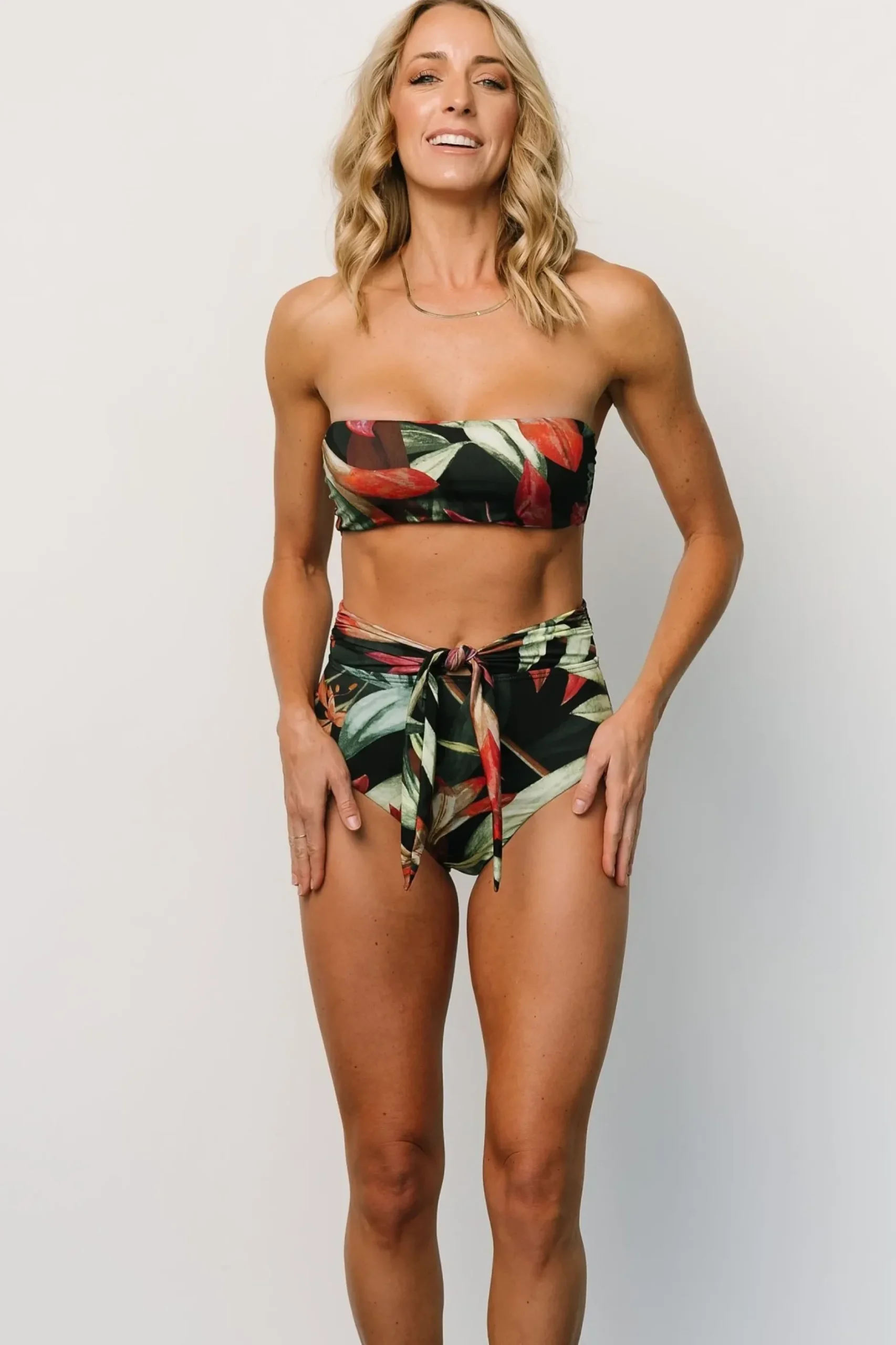 Baltic Born bikini|Milos High Waist Bikini Bottom | Midnight Floral