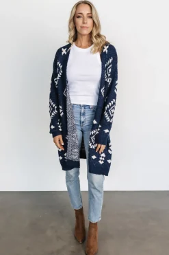 Baltic Born sweaters|cardigans|Missoula Oversized Cardigan | Navy + Ivory