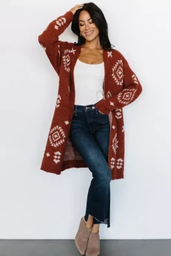 Baltic Born sweaters|cardigans|Missoula Oversized Cardigan | Rust + Beige