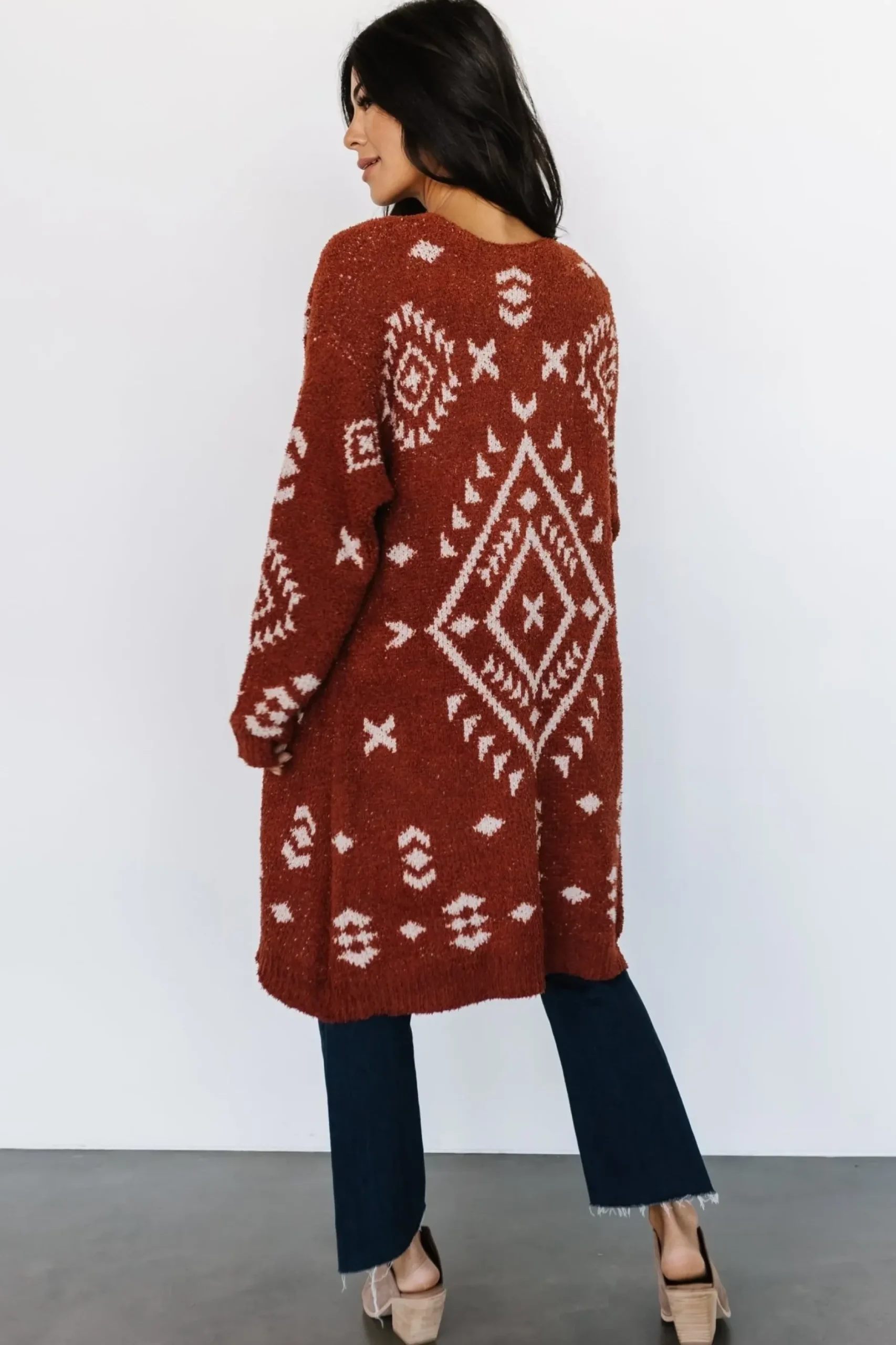 Baltic Born sweaters|cardigans|Missoula Oversized Cardigan | Rust + Beige