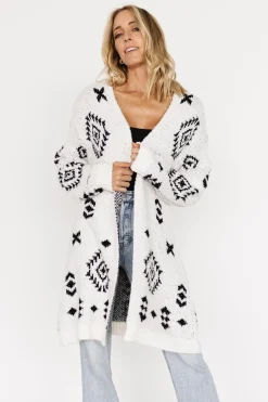 Baltic Born sweaters|cardigans|Missoula Oversized Cardigan | Off White + Black