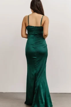 Baltic Born COMING SOON|Monet Satin Gown | Emerald