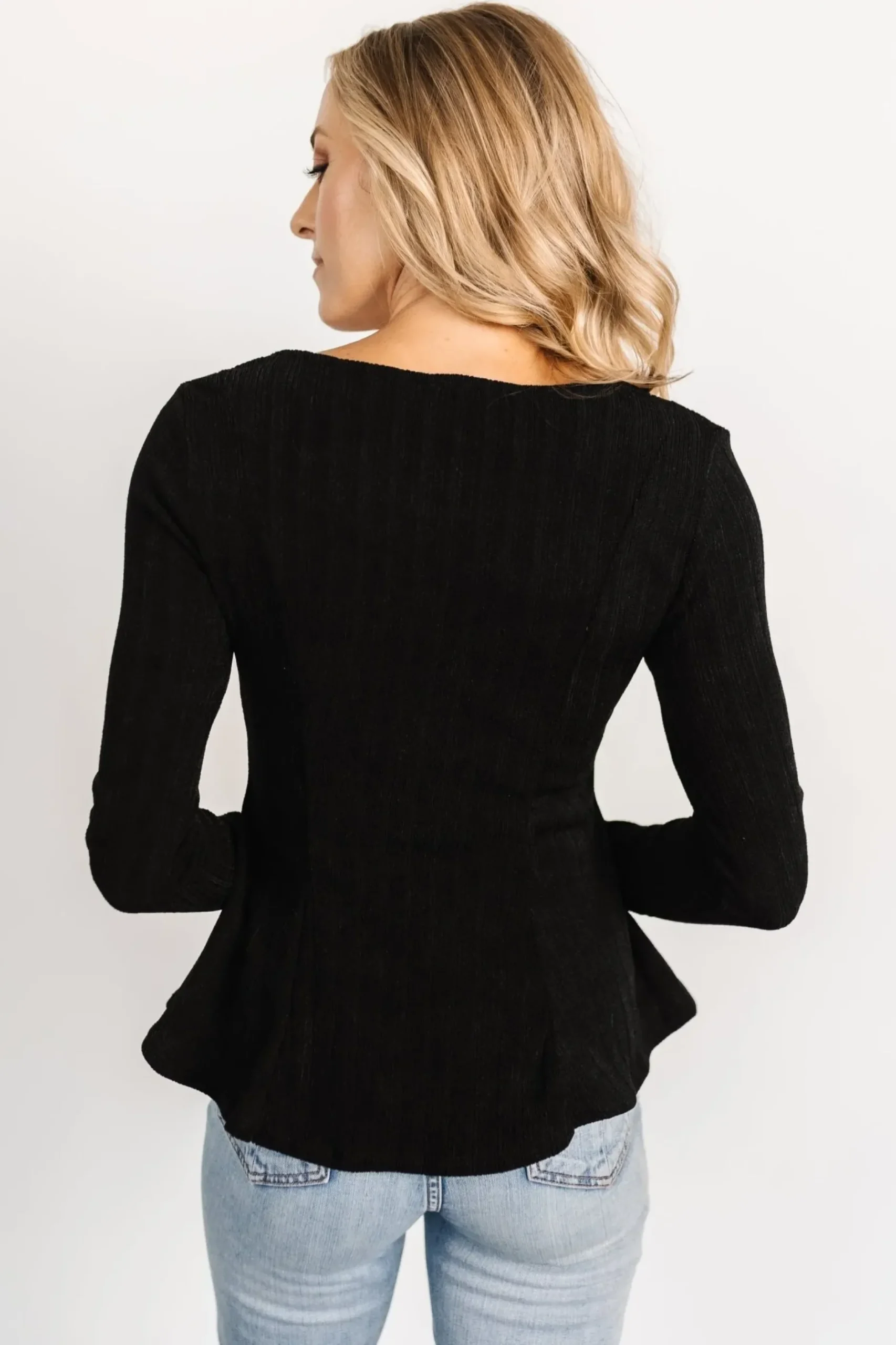 Baltic Born blouses + shirts|Murphy Square Neck Top | Black