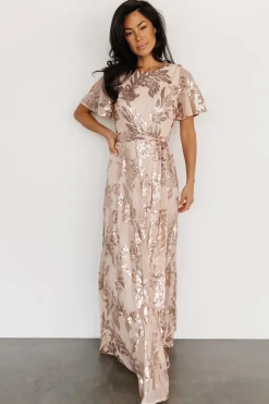 Baltic Born COMING SOON|Muse Sequin Maxi Dress | Rose Gold