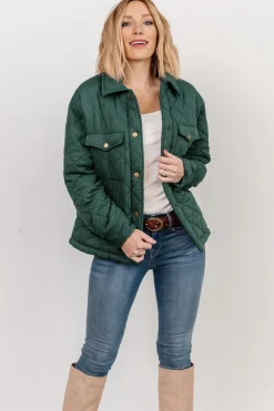 Baltic Born TOPS|outerwear|Nadia Button Up Jacket | Emerald